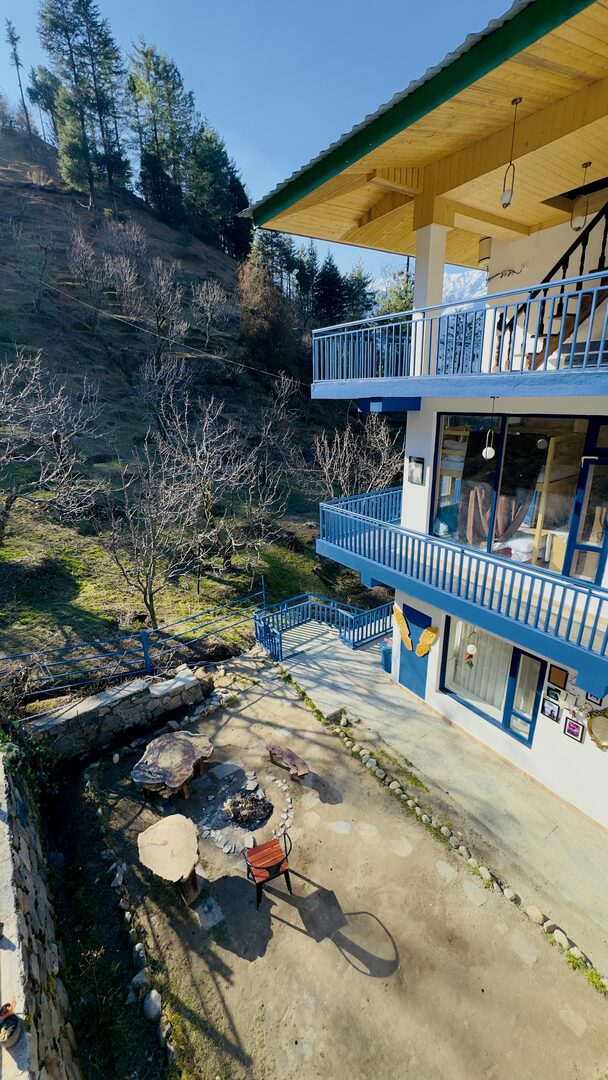 Outdoor seating area at the cottage