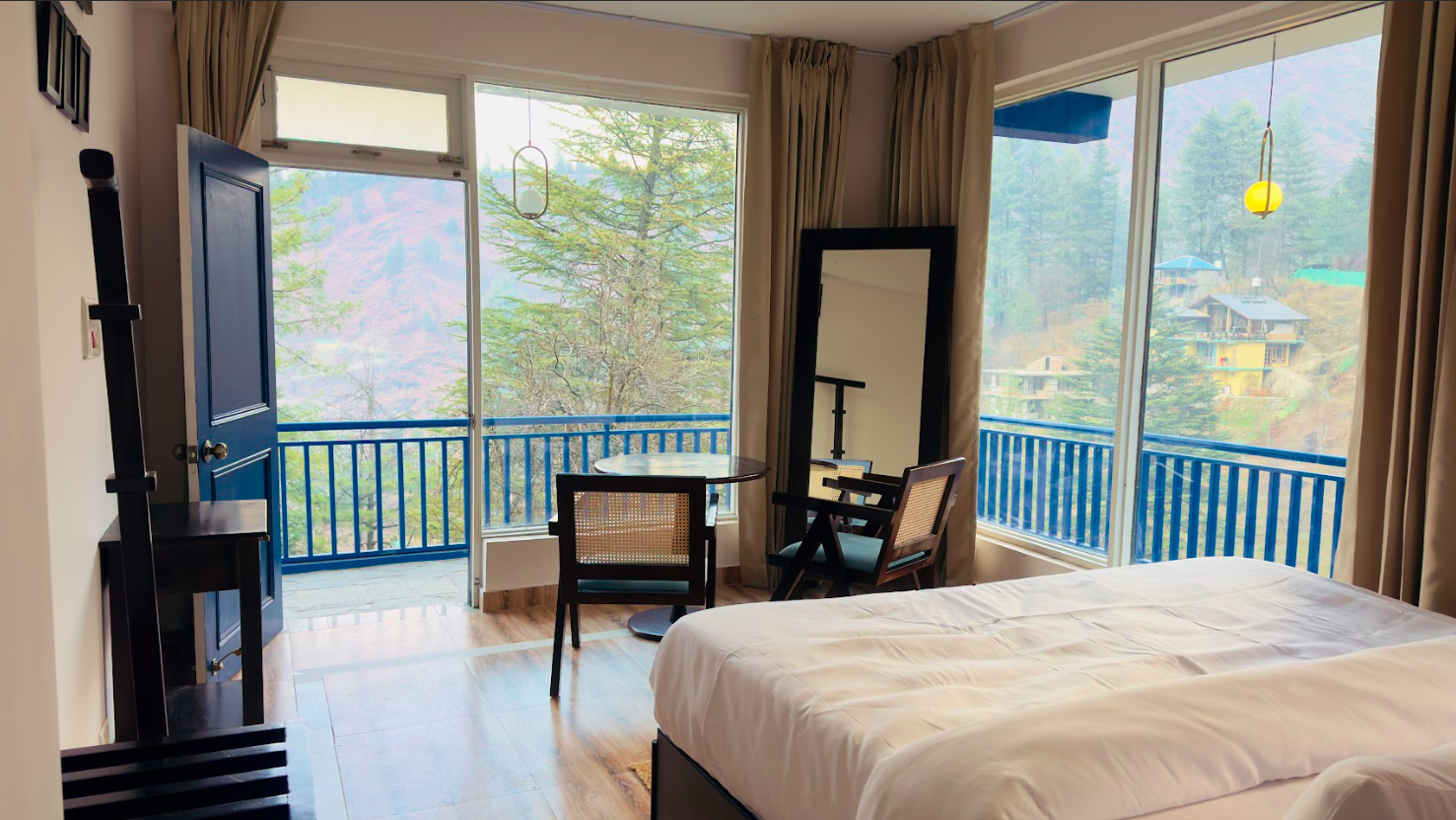 View through cosy room window